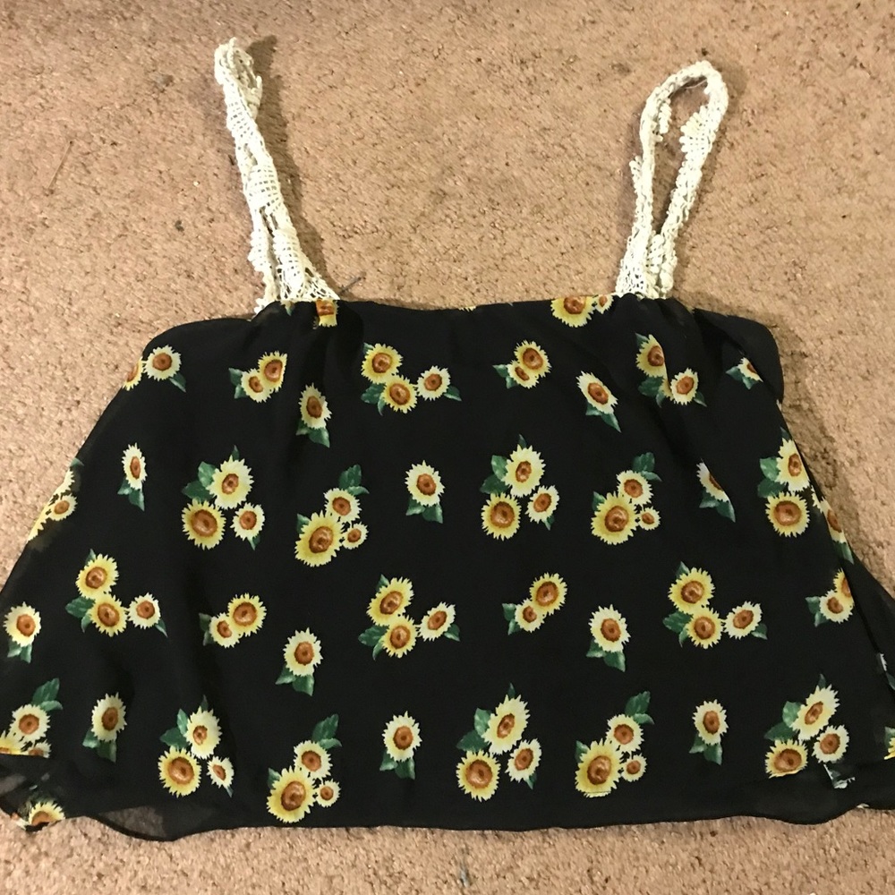 Forever 21 Sunflower crop top